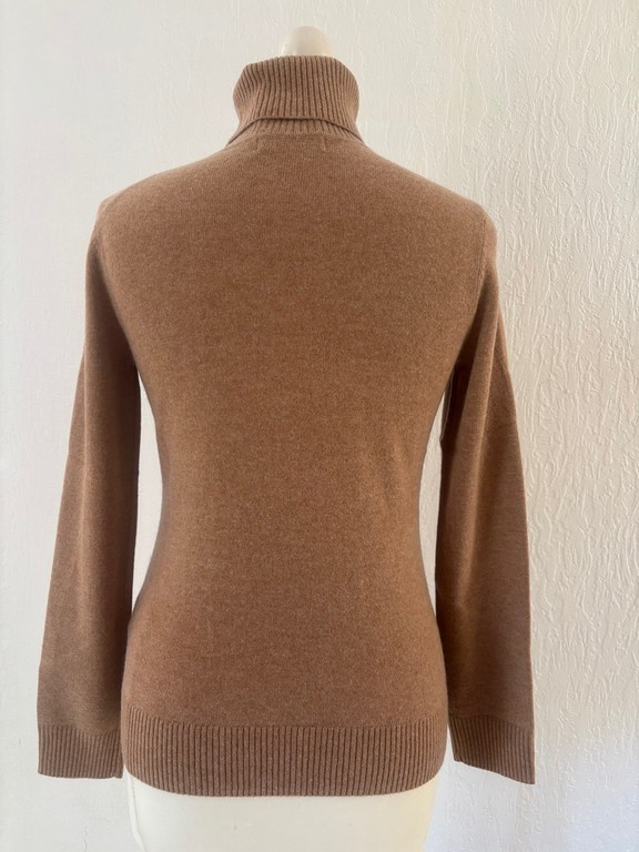 roulé torsades 100% cachemire détail col de dos