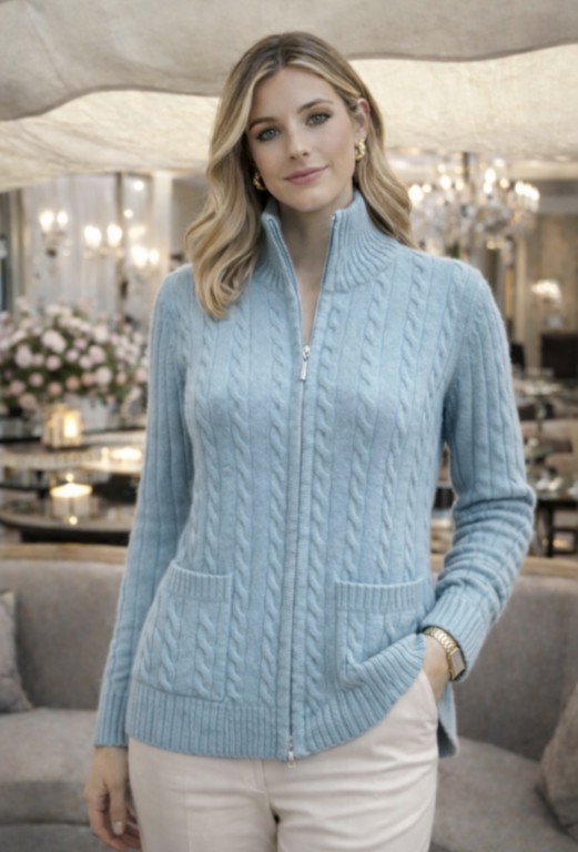 gilet torsade   4 FILS