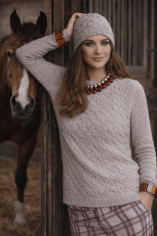 pull cachemire  bateau torsade