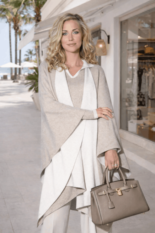 cape bicolore cachemire