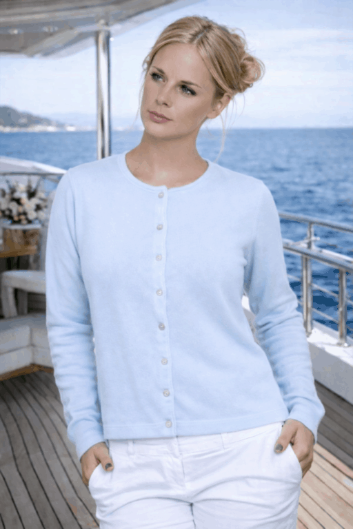 cardigan col rond cintré