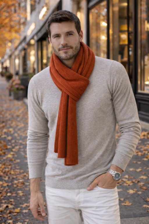 écharpe classique brique