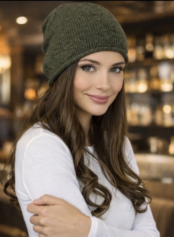 bonnet femme 100% cachemire Italie