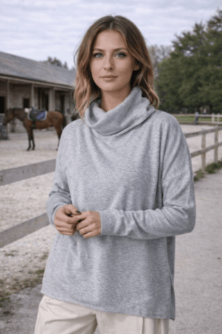Pull col boule 
