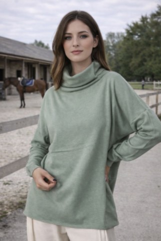 pull col boule kaki 94