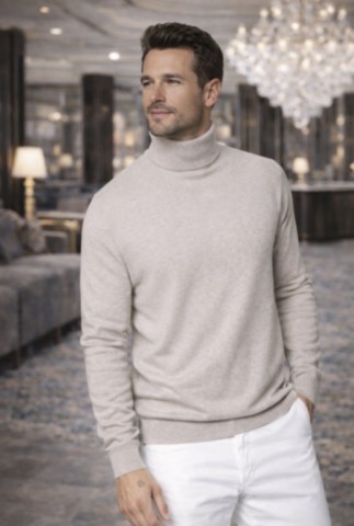 col roulé homme Giovanni Cashmere