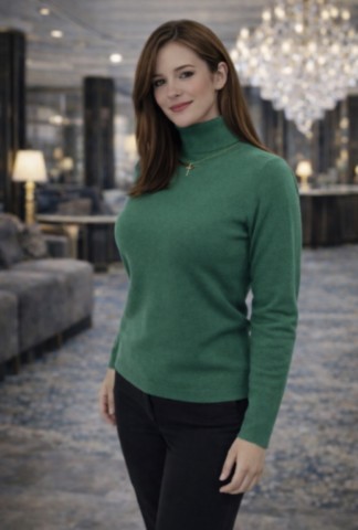 col roulé femme 100% cachemire Mongolie