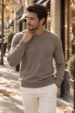 PULL COL rond HOMME EN CACHEMIRE 2 FILS
